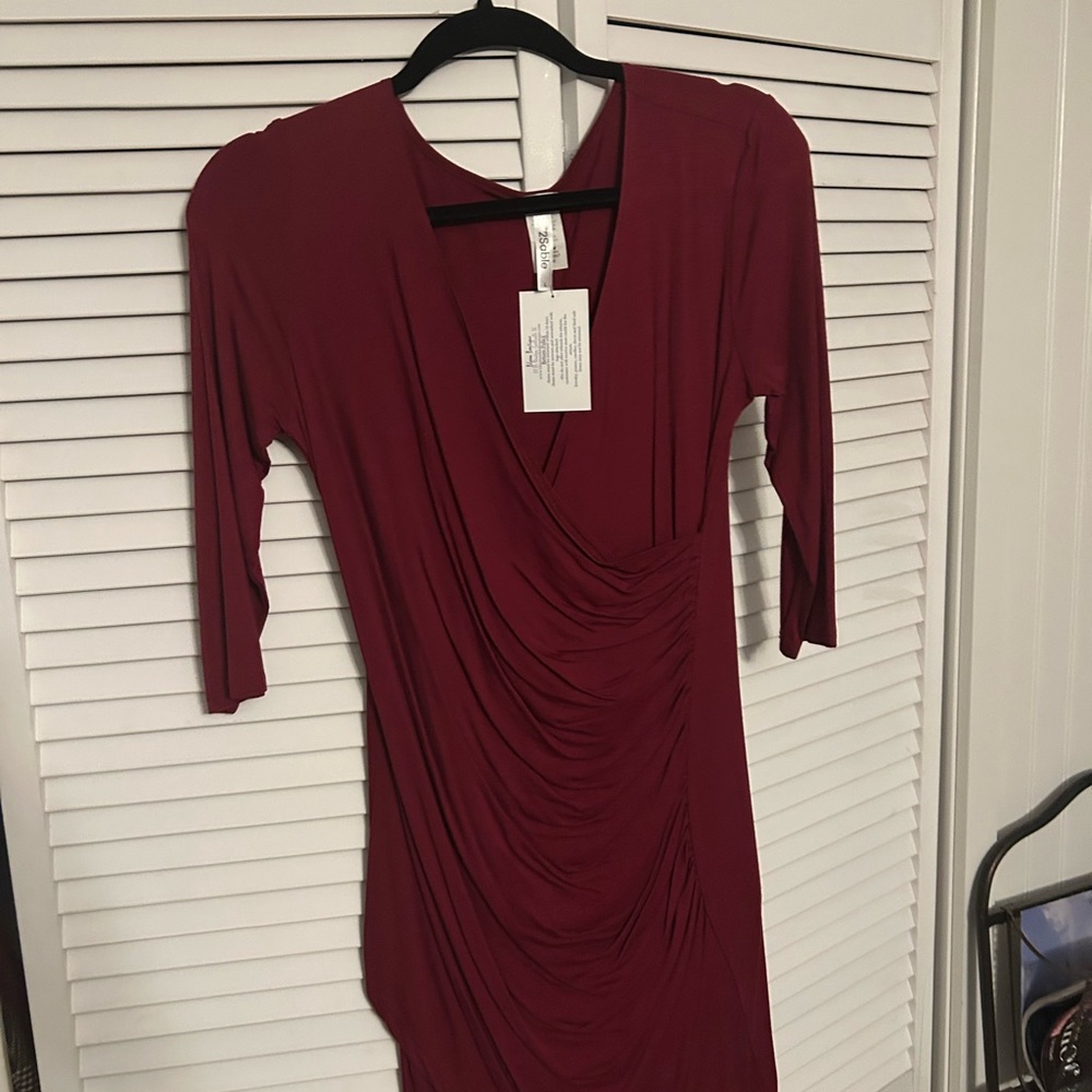 Elegant Burgundy Dress